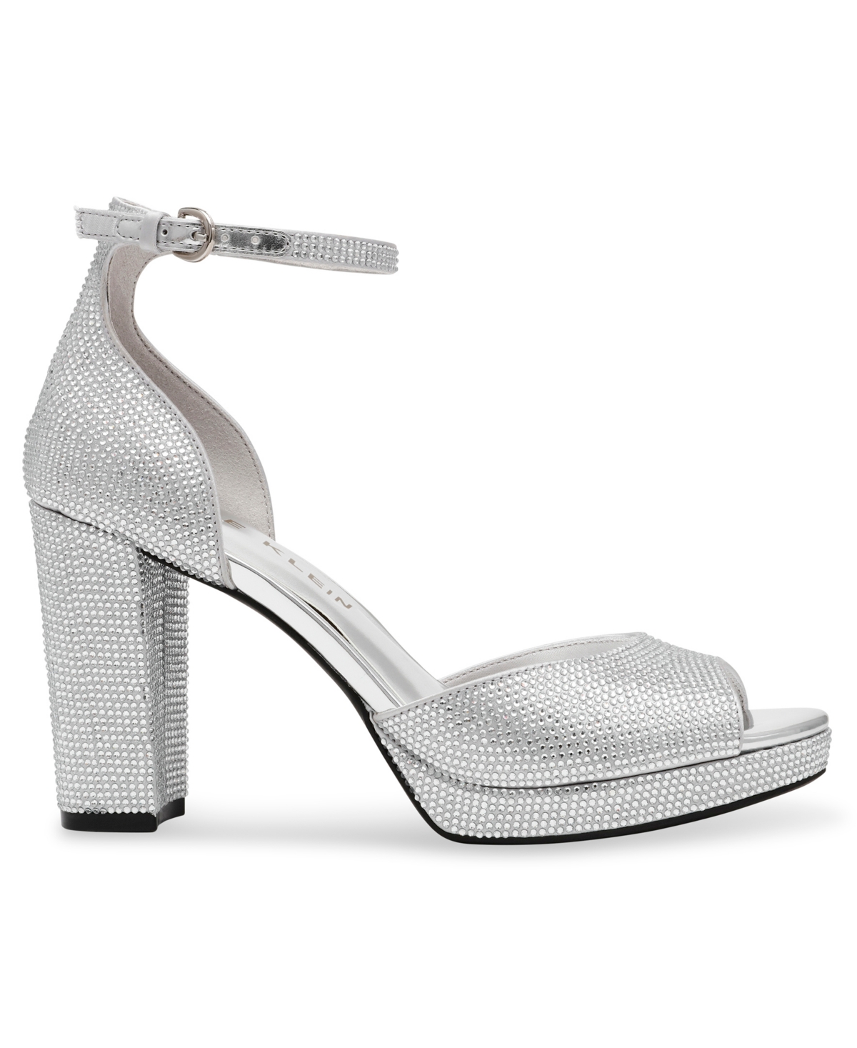 Anne Klein Women's Vista Embellished Platform Dress Sandals In Black Crystal