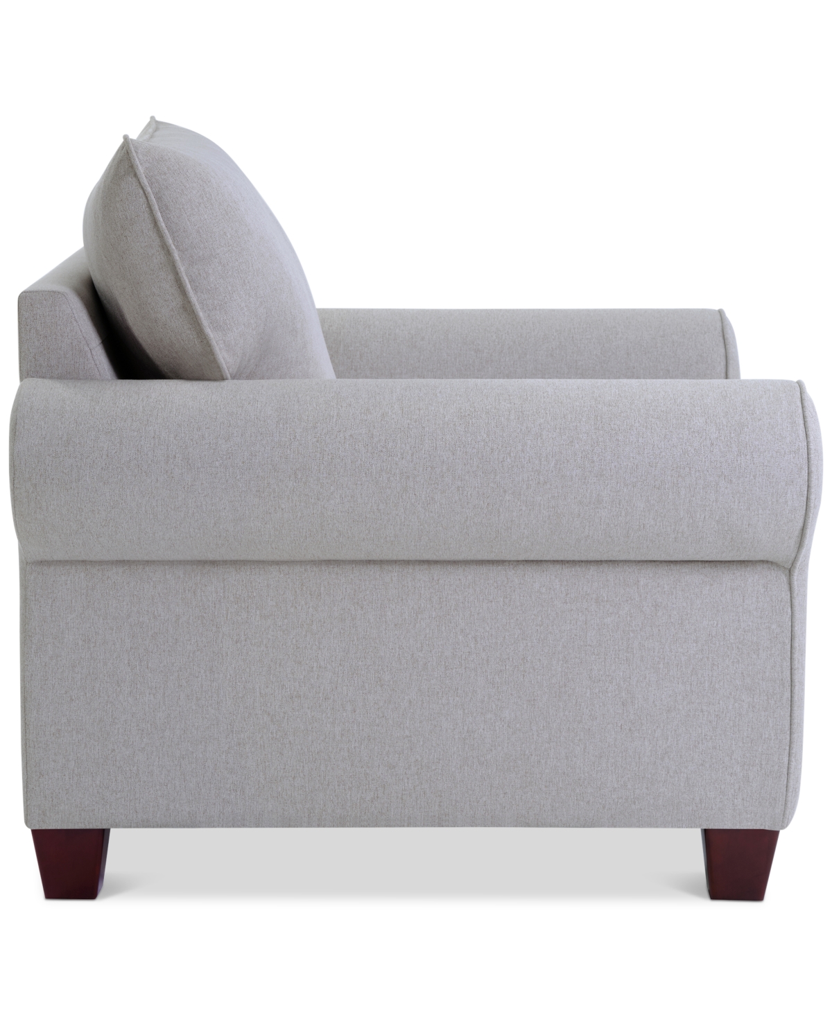 Macy's Saeville 43" Fabric Chair, Created For  In Smoke