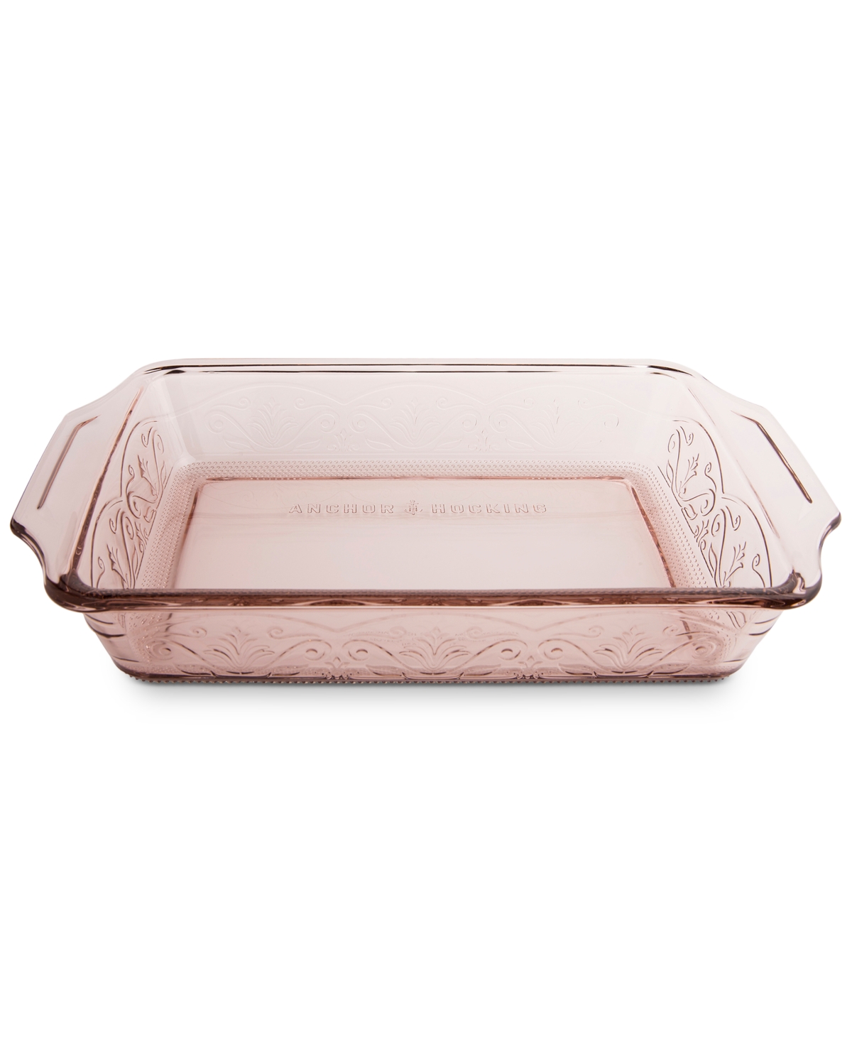 Anchor Hocking 3-quart Laurel Embossed Baking Dish In Rosewater