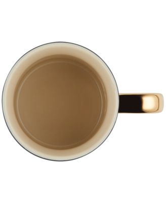 Stoneware 14 oz. Mug with Metallic Handle