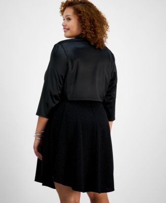 green emerald velvet dress Plus Size Carmela Lace Shrug main image 0