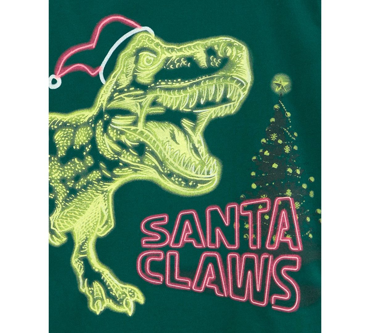Carter's Little & Big Boys Santa Claws Glow in The Dark Long-Sleeve T-Shirt