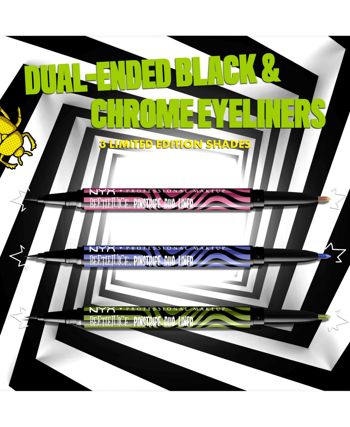 NYX PROFESSIONAL MAKEUP BEETLEJUICE SUIT EYE LINER, 0.06 OZ.