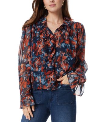 Sam Edelman Women's Ruffle-Trim Button-Down Blouse 