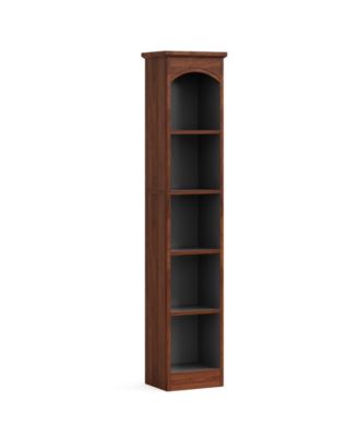 70.9-Inch Tall 5-Tier Modern Slim Corner Bookcase