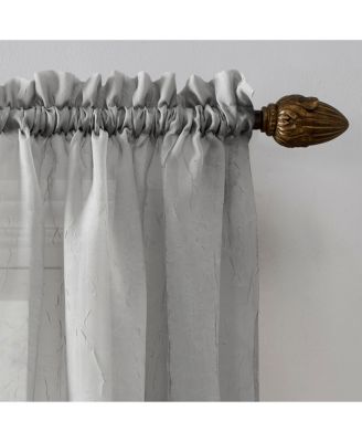 Crushed Voile Sheer Rod Pocket Curtain Panel