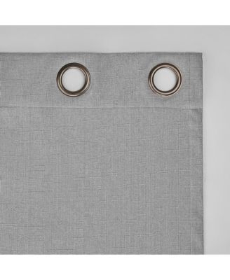 Cayden Grid Texture Draft Shield Fleece Insulated 100% Blackout Grommet Curtain Panel