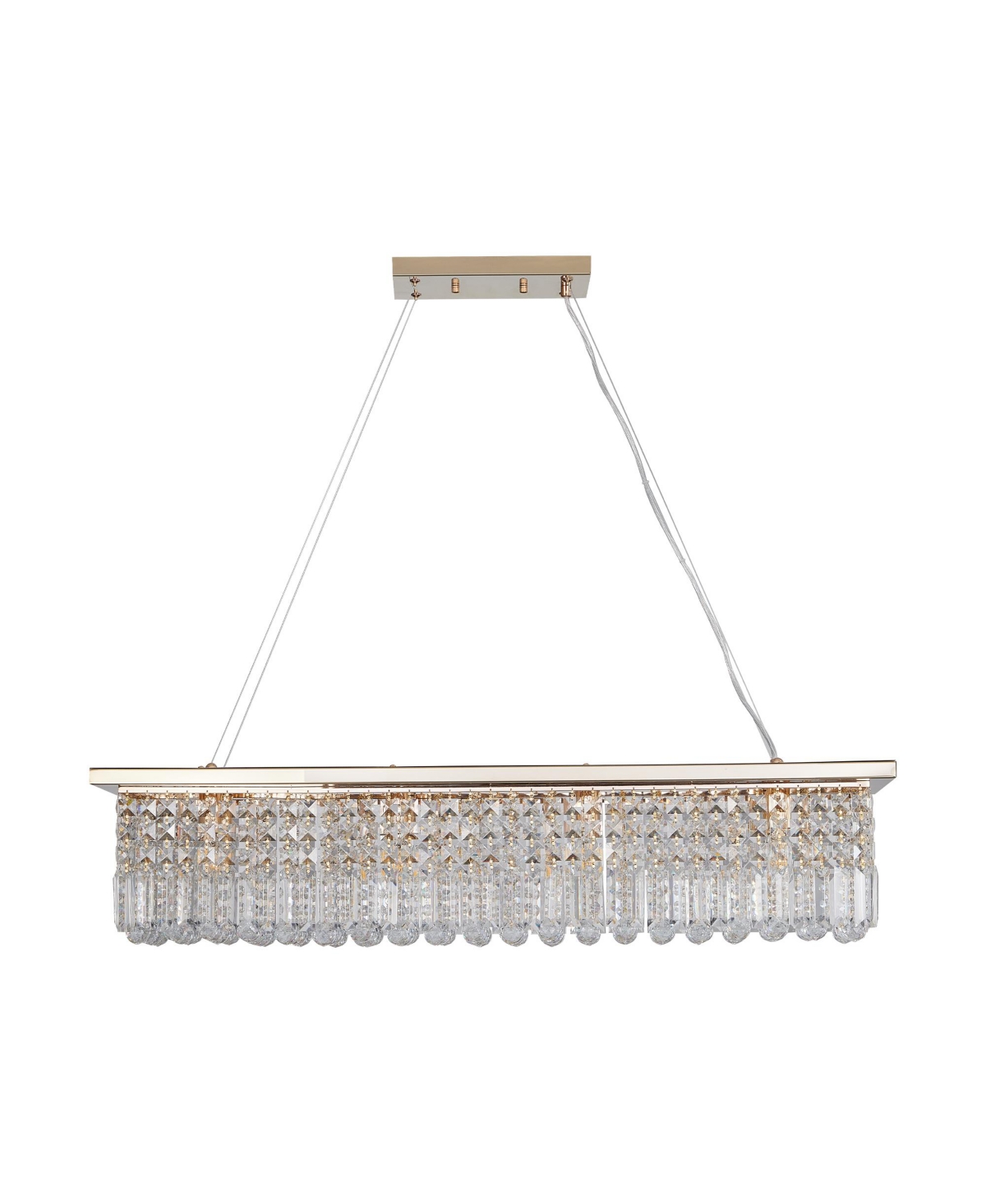 Streamdale Furniture ModernRectangle Raindrop Chandelier for Dining Room & Kitchen - Gold
