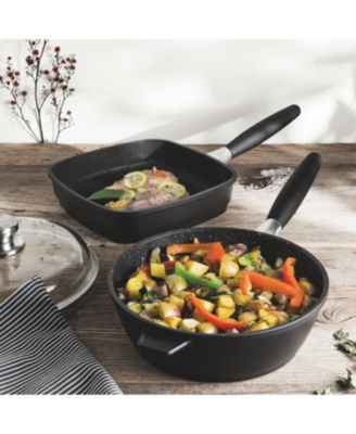Scala Nonstick 12.5" Square Grill Pan, Removable Handle