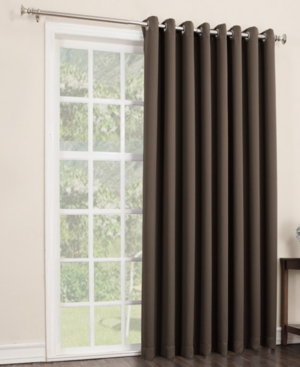 Sun Zero Preston 100" X 84" Grommet Top Blackout Patio Curtain Panel In Chocolate