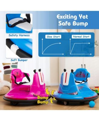 6V Bumper Car for Kids Toddlers Electric Ride On Car Vehicle with 360° Spin-Red