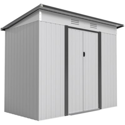 8' x 4' Metal Outdoor Garden Storage Shed w/ Vents,