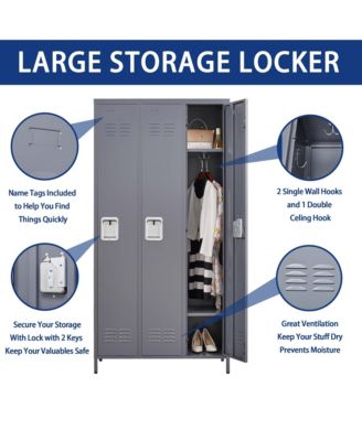 3-Door Metal Lockers for Storage