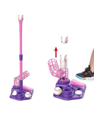 Kids Baseball Tee Set with 6 Balls - Adjustable Height, Fun T-Ball Game for Toddlers