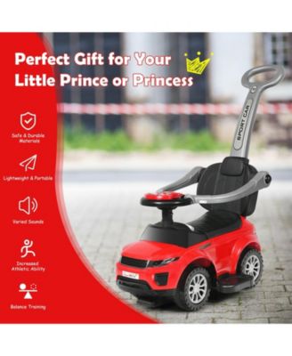 3 In 1 Ride on Push Car Toddler Stroller Sliding Car with Music