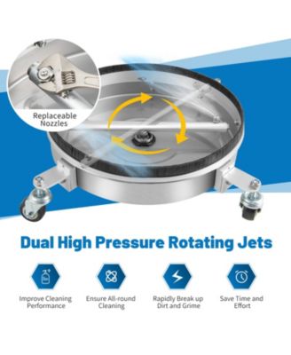 4000PSI Pressure Washer Surface Cleaner Stainless Steel with Casters