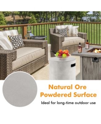 Outdoor Weather Resistant Tank Hideaway Table Fits Standard 20 LBS Propane Gas Tank for Fire Pits