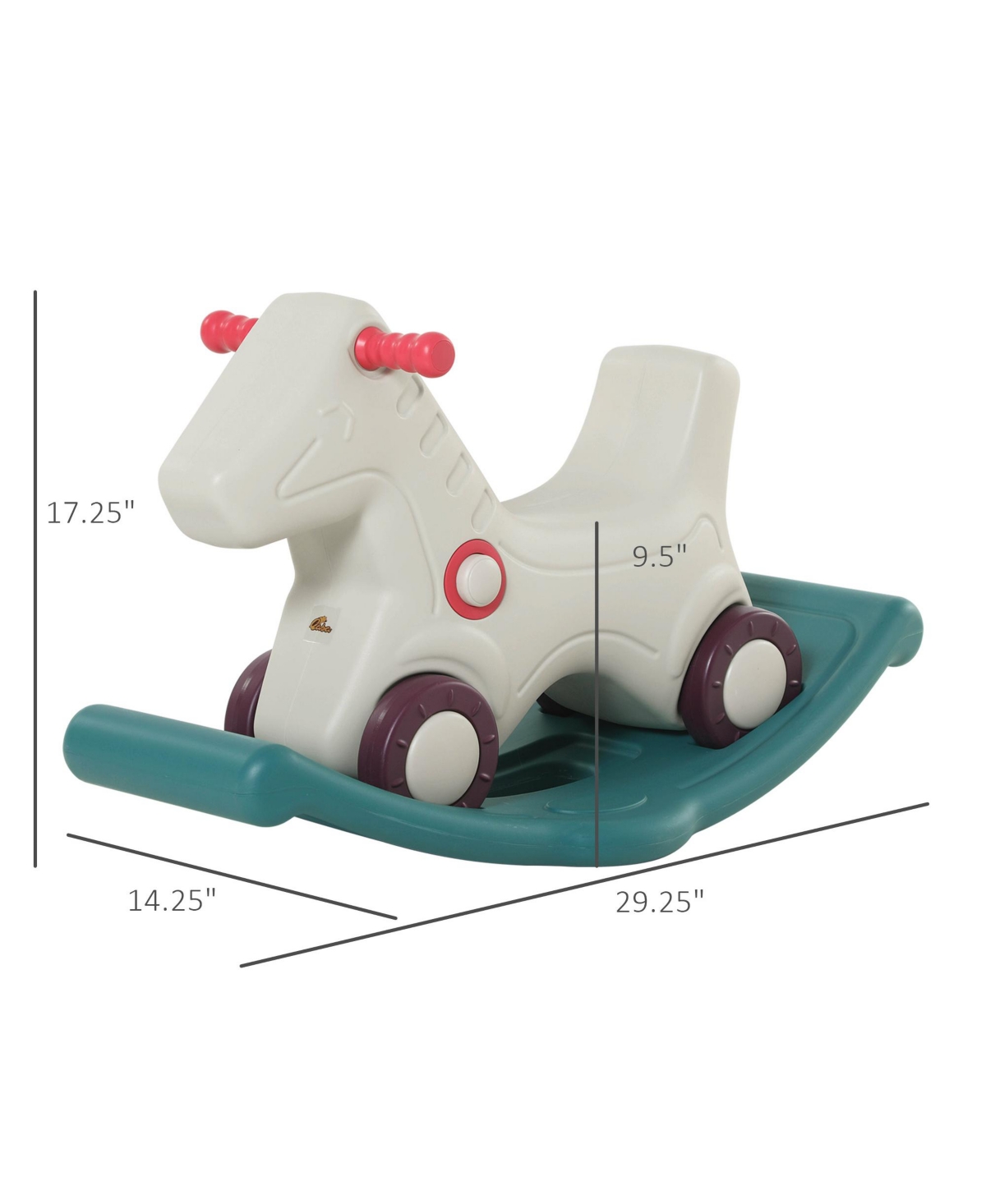 Streamdale Furniture 2-in-1 Rocking Horse and Sliding Car