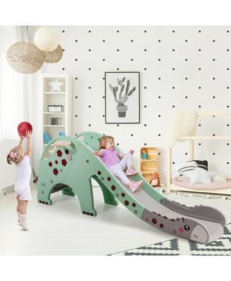 3-in-1 Kids Climber Slide Play Set with Basketball Hoop