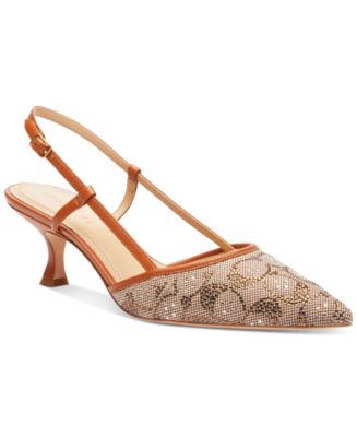 フラットシューズ ^custommade^ 3cm Ribbon Stiletto Kitten Heel Rosie CW0079BK COACH Women's Rosie Crystal Signature Slingback Pumps - Macy's