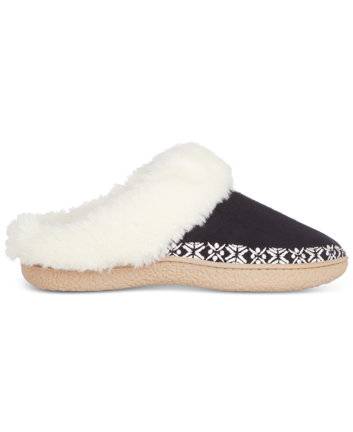 Isotoner Signature Women's Clara Faux-Fur-Trim Clog Slippers
