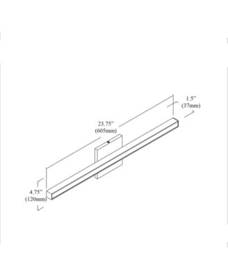 4.75" Metal Arandel 18W Vanity Light with Acrylic Diffuser