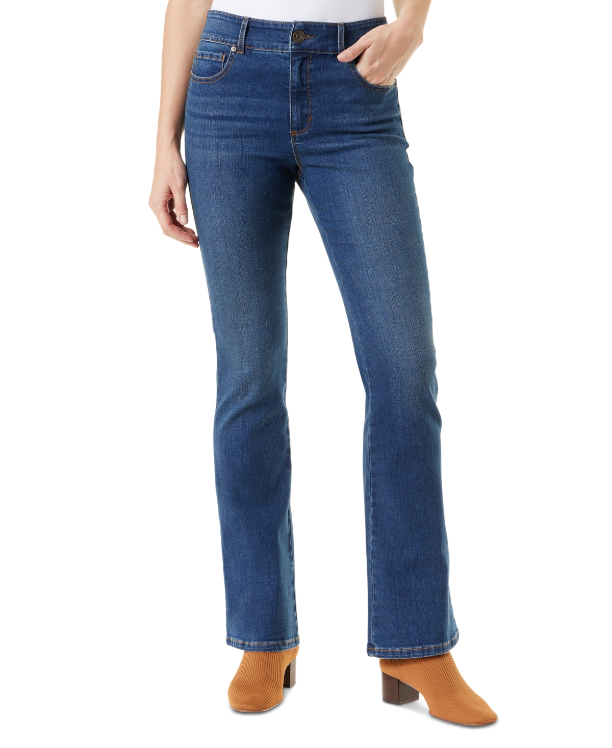 Gloria Vanderbilt Women's Shape Effect Tummy Sculpt Bootcut Jeans - Halifax with Whiskers