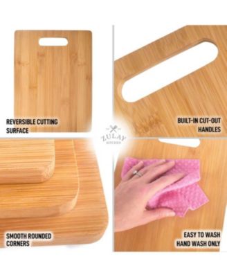 Bamboo Wooden Cutting Boards – Premium 3-Piece Set Cutting Board Set