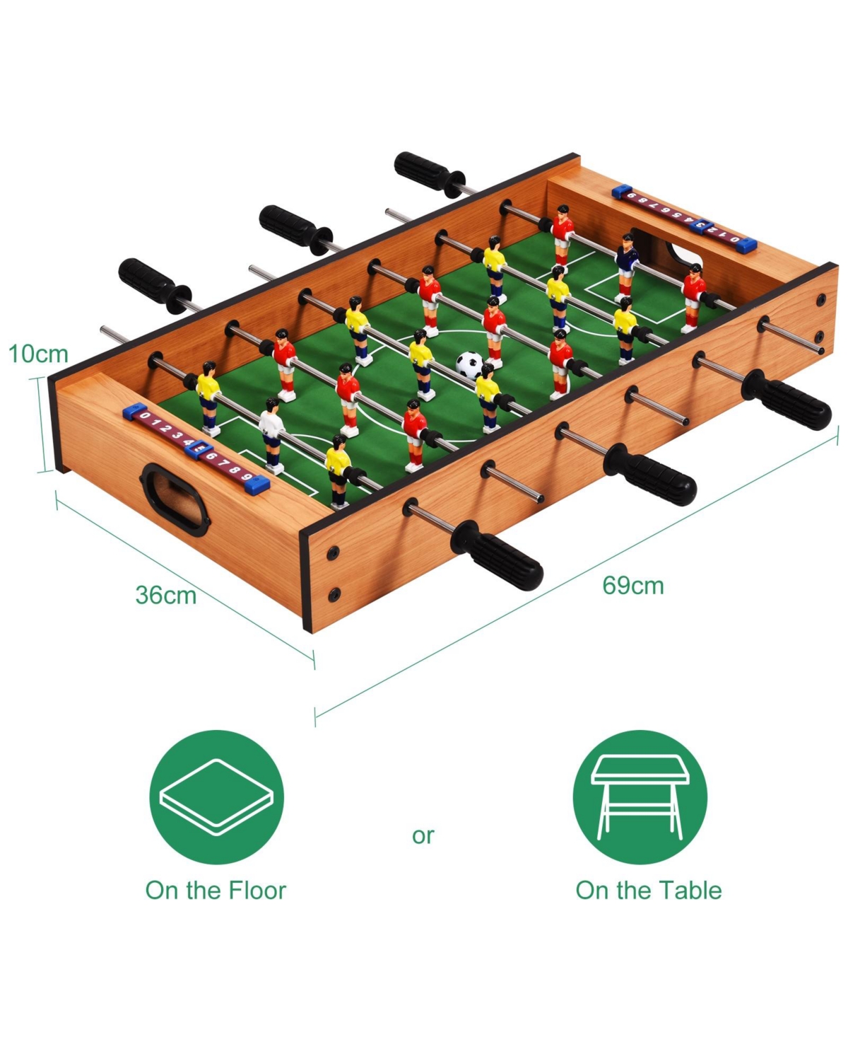 2-in-1 Indoor/Outdoor Air Hockey Foosball Game Table
