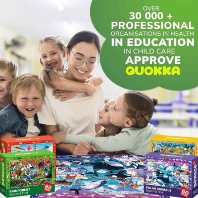 4 x 60 Pieces Puzzles for Kids Ages 4-6 -  Educational Search & Find Toy