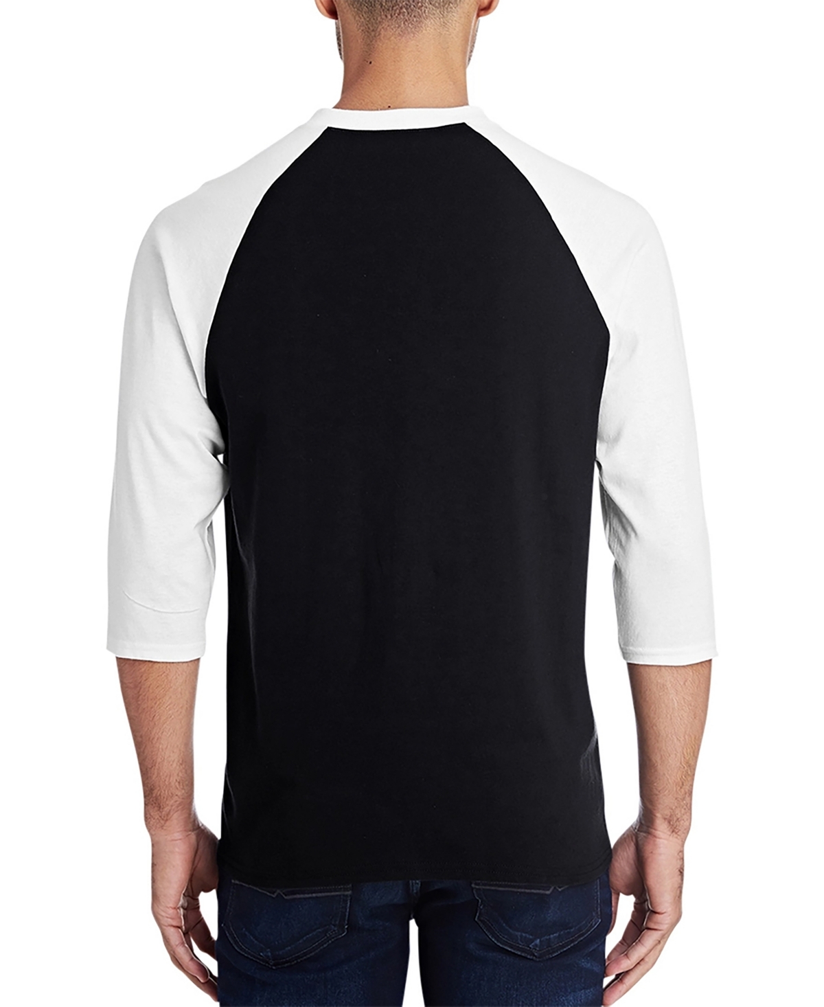 Shop La Pop Art Men's Turkey Face Raglan Baseball Word Art T-shirt In Grey,black