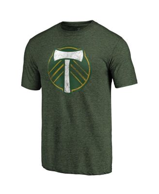 Men's Green Portland Timbers Distressed Primary Logo Tri-Blend T-Shirt