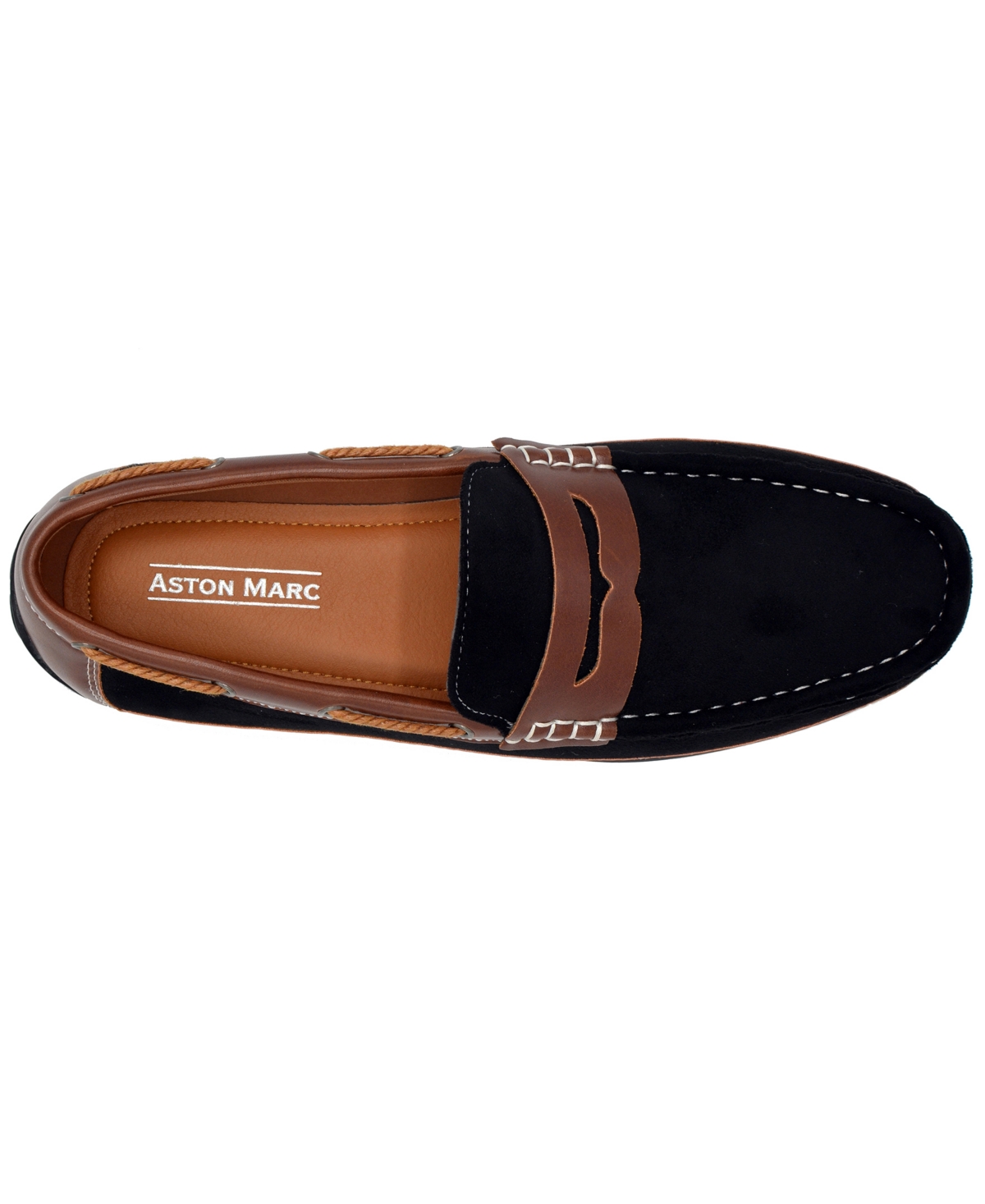 Aston Marc Levan Mens Two Tone Manmade Loafers In Tan