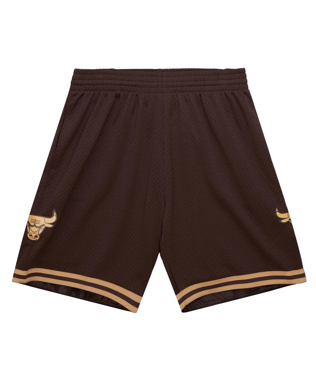 Mitchell & Ness Men's Brown Chicago Bulls 1997-98 Hardwood Classics Lux Swingman Shorts In Brown