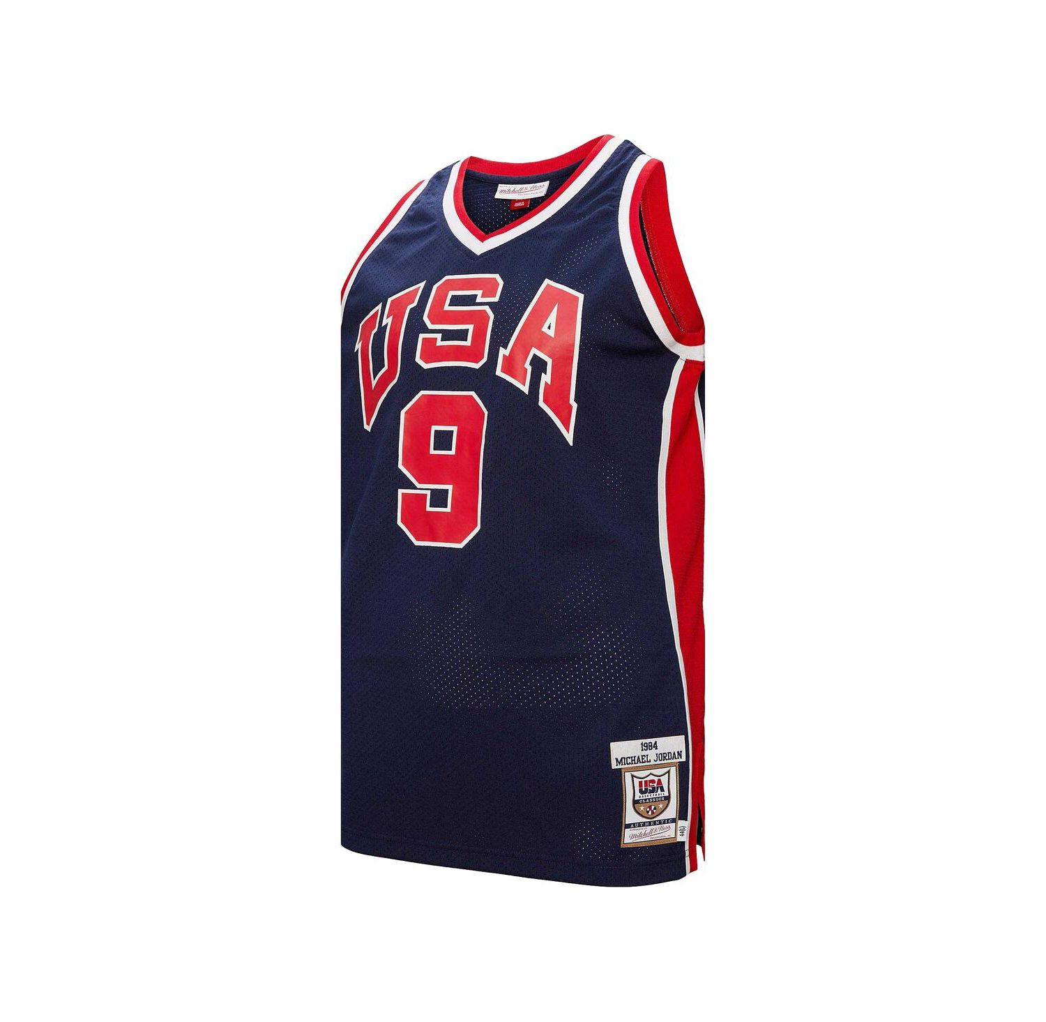 Men's Michael Jordan Navy USA Basketball 1984 Authentic Jersey