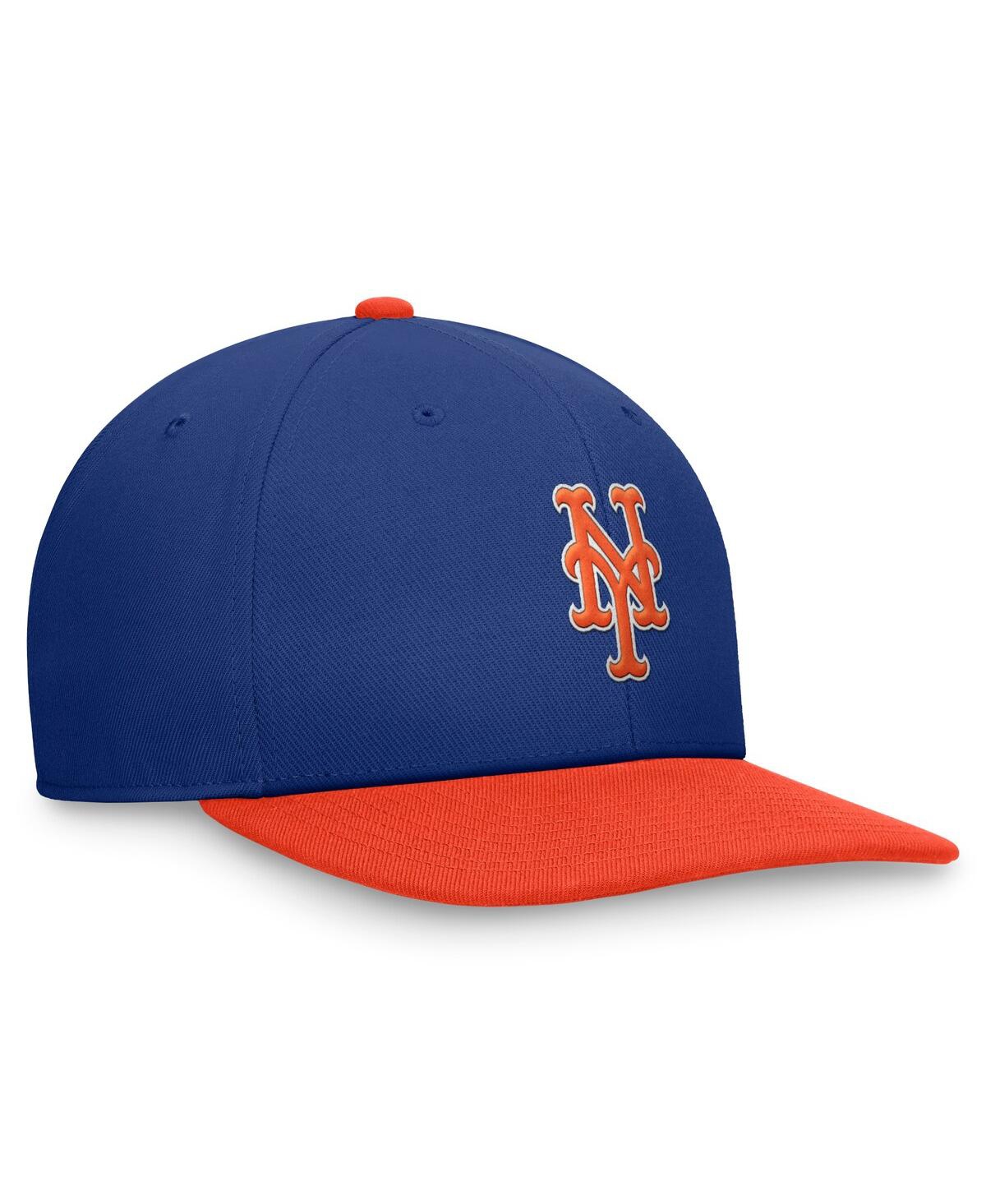 Nike Men's Royal/orange New York Mets Evergreen Two-tone Snapback Hat In Royal,orange