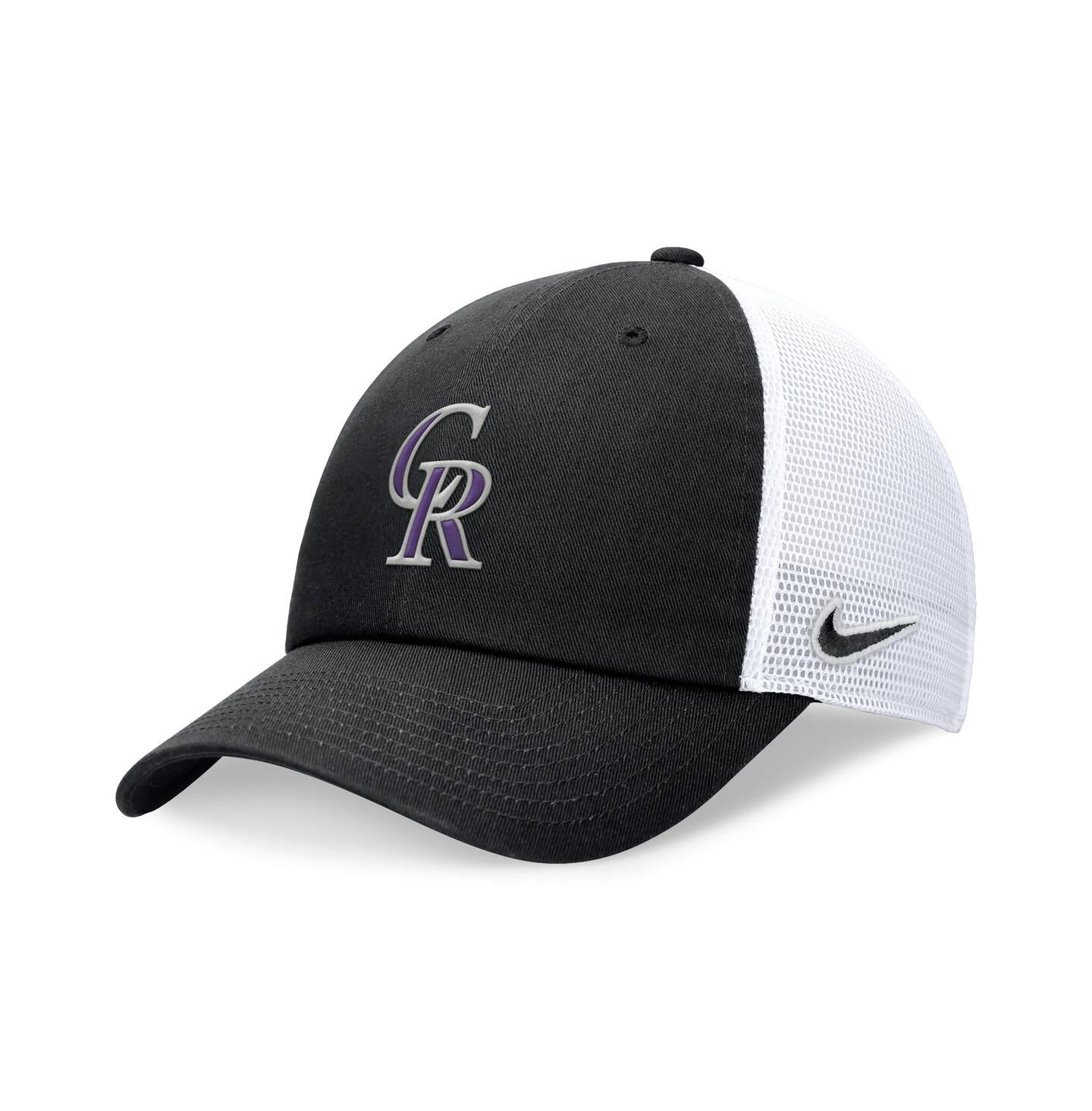 Мужская кепка Nike Black Colorado Rockies Club Trucker Adjustable Hat — фото 4