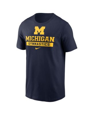 Men's Navy Michigan Wolverines Sport Drop Gymnastics T-Shirt
