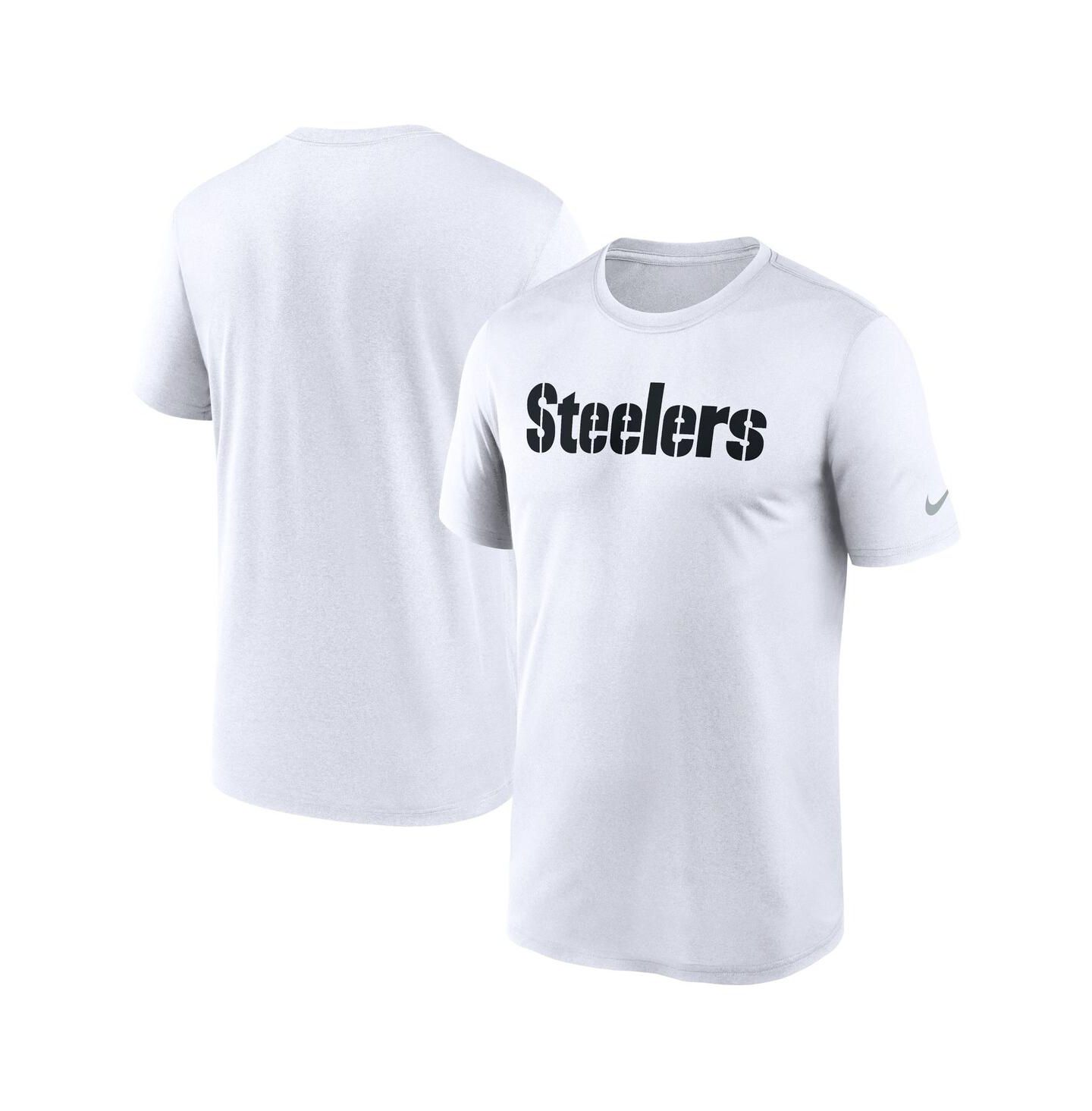Мужская футболка Nike White Pittsburgh Steelers Primetime Legend Wordmark Performance — фото 1