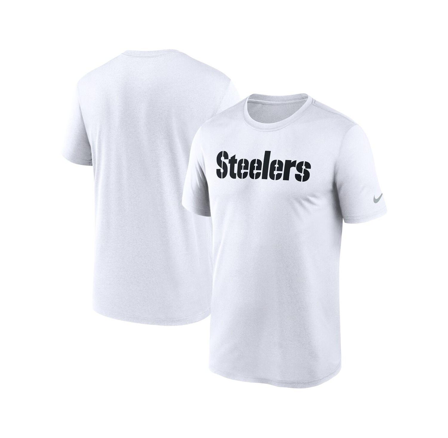 Men's White Pittsburgh Steelers Primetime Legend Wordmark Performance T-Shirt