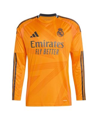 Adidas Men's Orange Real Madrid 2024/25 Away Replica Long Sleeve