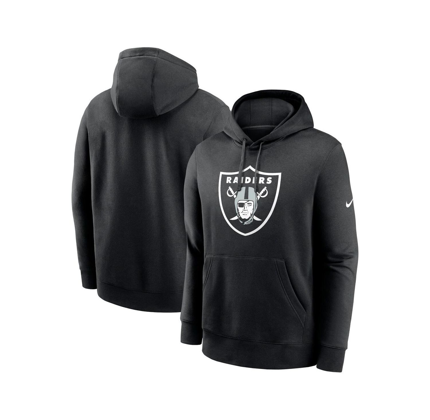 Men's Black Las Vegas Raiders Club Logo Pullover Hoodie
