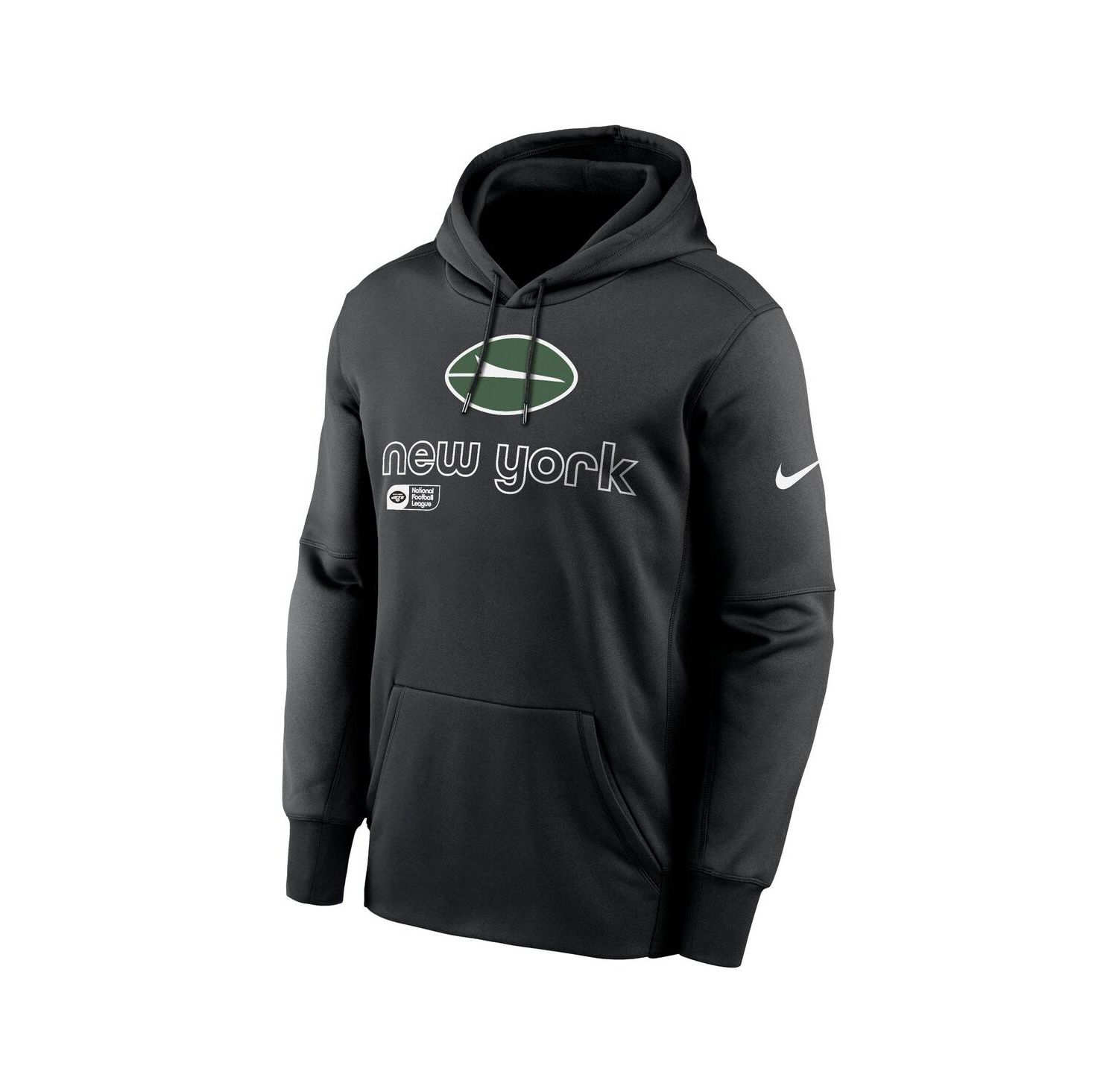 Men's Black New York Jets Performance Pullover Hoodie