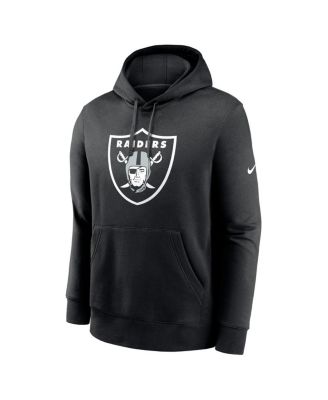 Men's Black Las Vegas Raiders Club Logo Pullover Hoodie