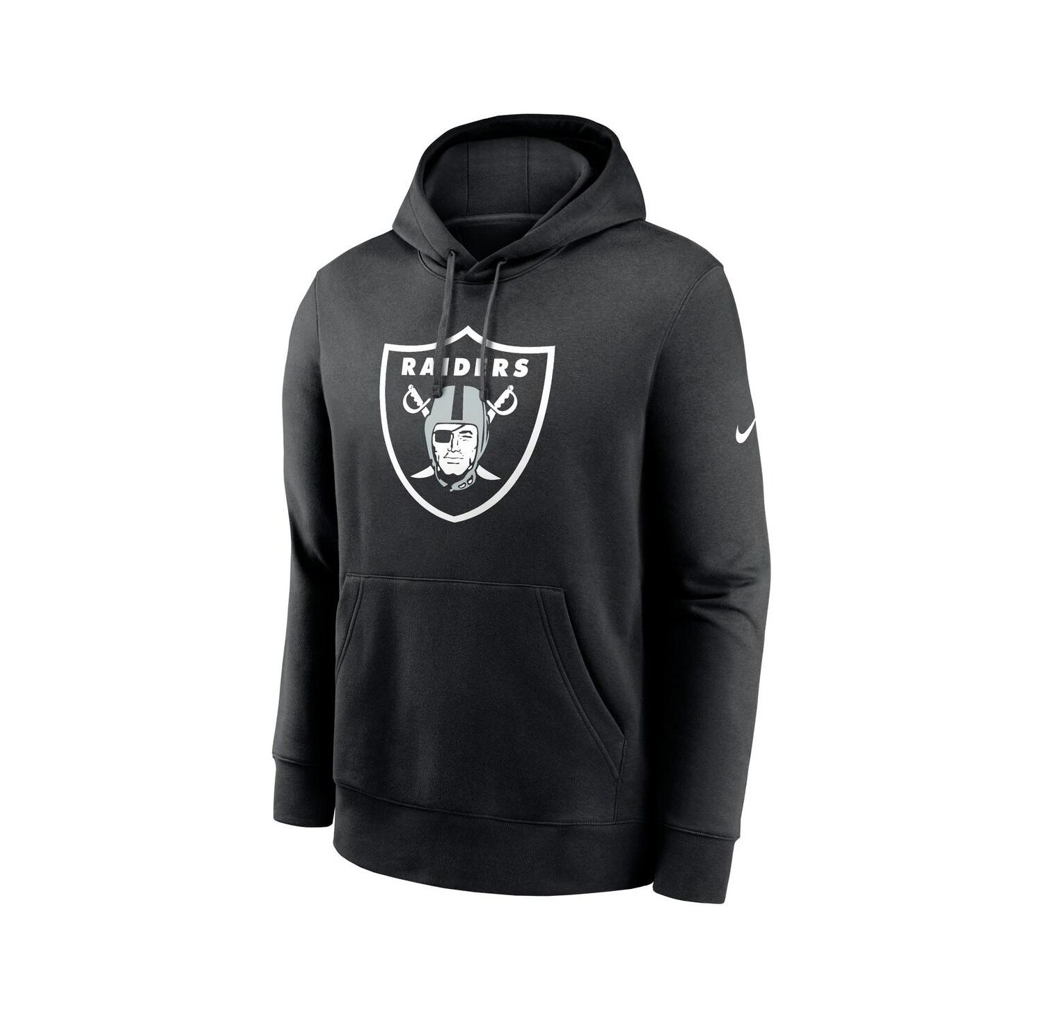 Men's Black Las Vegas Raiders Club Logo Pullover Hoodie