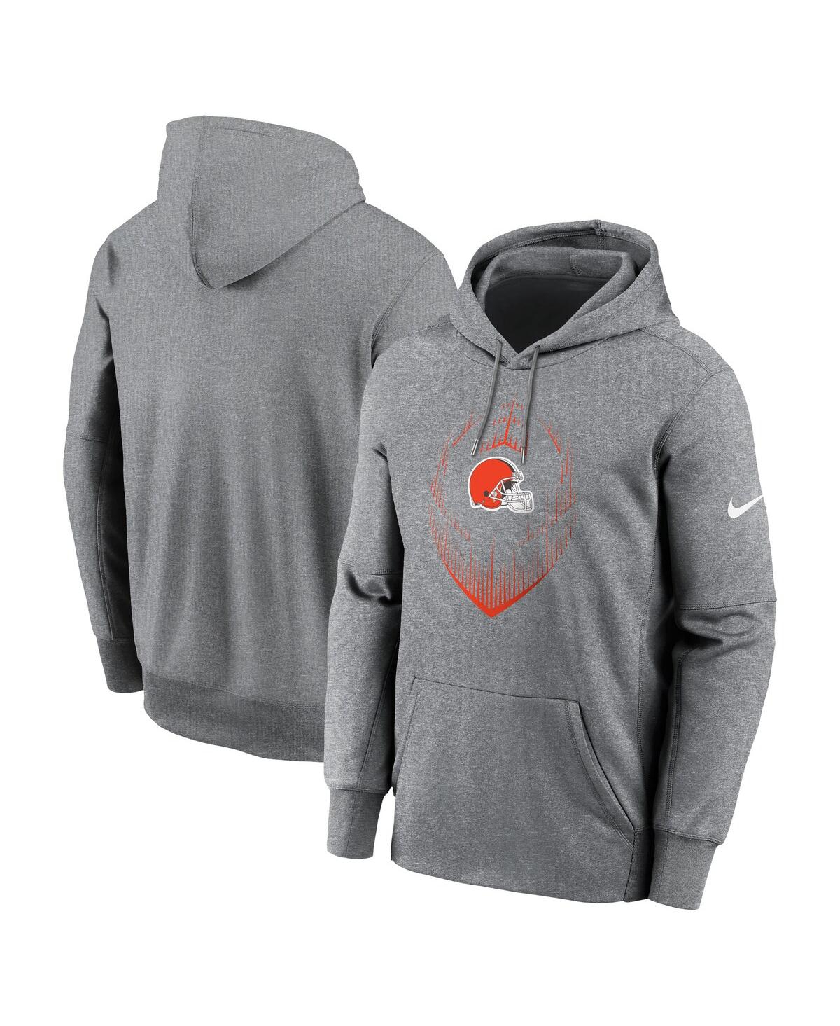 Nike Men's Heather Gray Cleveland Browns Icon Performance Pullover Hoodie