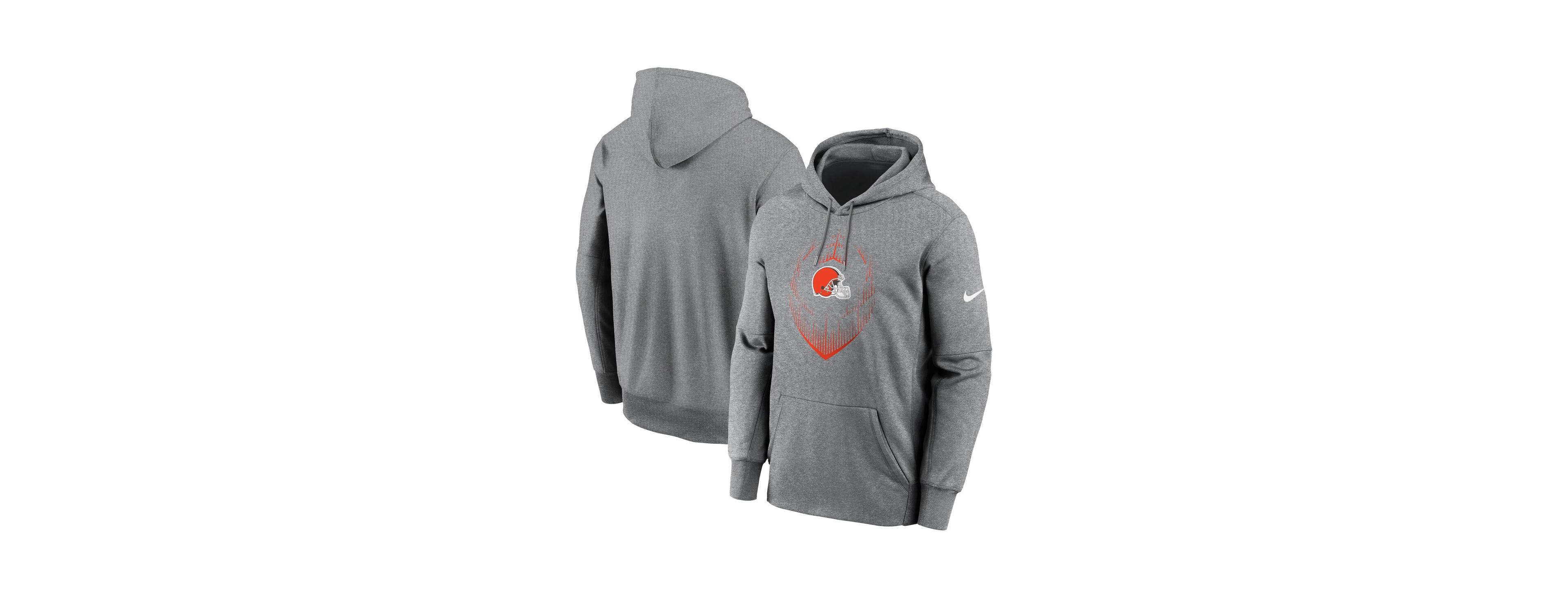Nike Men's Heather Gray Cleveland Browns Icon Performance Pullover Hoodie