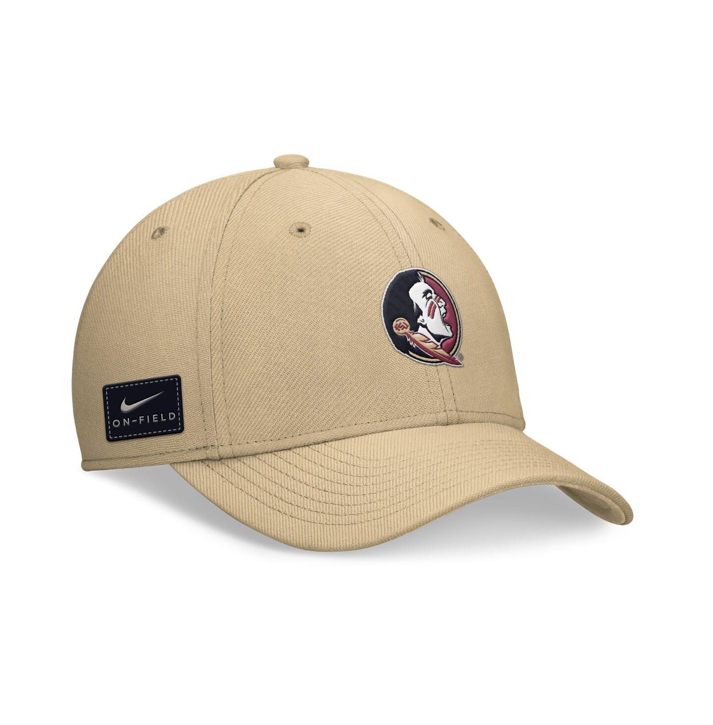 Мужская кепка Nike Gold Florida State Seminoles 2024 On-Field Swoosh Flex Hat — фото 1