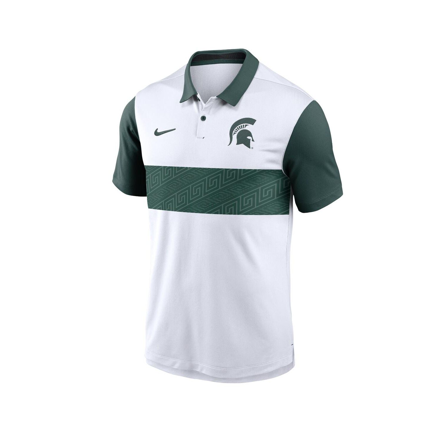 Men's White Michigan State Spartans Primetime Campus Vapor Performance Polo