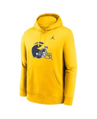 Men's Maize Michigan Wolverines Primetime Alternate Logo Club Fleece Pullover Hoodie